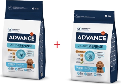 Picture of Advance Adv dog medium puppy 12kg+Adv dog medium puppy 3kg
