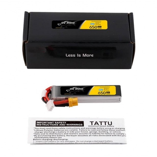 Изображение Tattu Akumulator Lipo Tattu 2s 650mAh 95C 7.6V HV z XT30 Long-Pack