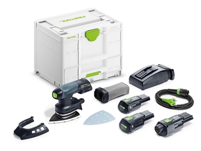 Attēls no Akumulatora trīsstūra slīpmašīna Festool DTSC 400 3,0 I-Set; 18 V; 2x3,0 Ah akum.
