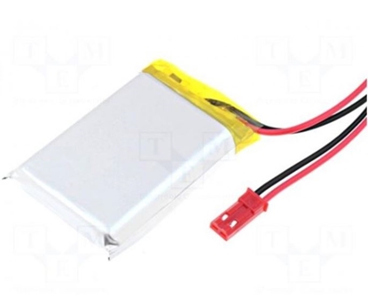 Picture of Akumulators: Li-Po | 3,7 V | 1600 mAh | kabeļi, JST SYR-02T ligzda