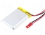 Изображение Akumulators: Li-Po | 3,7 V | 1600 mAh | kabeļi, JST SYR-02T ligzda