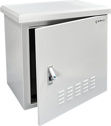 Изображение Alantec Zewntrzna szafka rack wiszca 19" 9U 600x450, 4 belki none, 4 przepusty kablowe, kolor szary ALANTEC