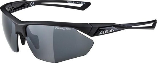 Picture of Alpina ALPINA Okulary na rower NYLOS HR czarne mat szko czarne lustro Cat.3