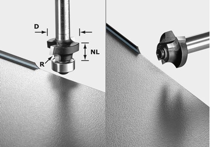 Изображение Apaļošanas frēze Festool HW; 3/22/48 mm
