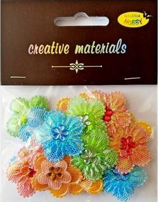 Picture of Aplikacje materia. kwiatki z kryszta 3,2cm 20szt