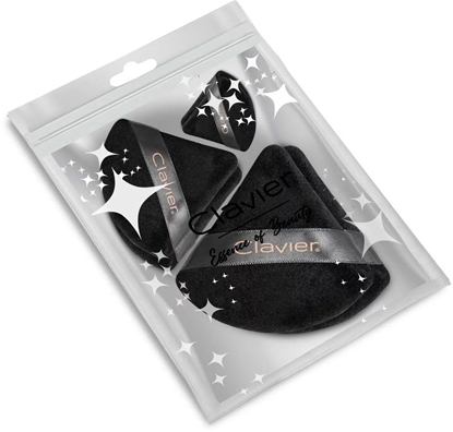 Attēls no Aptel CLAVIER_Trójktny puszek do pudru Czarny Mix 6szt