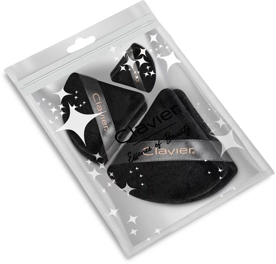 Picture of Aptel CLAVIER_Trójktny puszek do pudru Czarny Mix 6szt