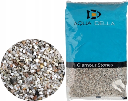 Attēls no AQUA DELLA Gravel Quartz Grey, wirek, do akwarium, szary, 2-3 mm, 10 kg