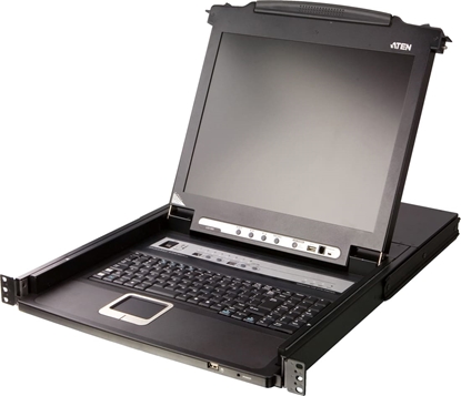 Изображение Aten CL5708MW 43cm wide LCD KVM Switch, USB-PS/2,VGA, 8 Port, UK-Layout