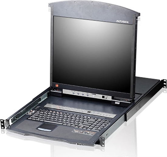 Picture of Aten KL1508AN KVM-Switch, 48cm TFT, VGA, PS/2-USB over cat 5, 8 Port, FR-Layout
