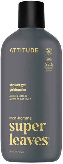 Picture of Attitude Attitude SUPER LEAVES,  el pod prysznic, dla mczyzn - Bursztyn i Cytrusy, 415 ml