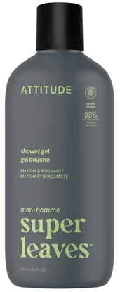Picture of Attitude Attitude SUPER LEAVES,  el pod prysznic, dla mczyzn - Matcha i Bergamot, 415 ml