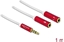 Picture of Audio adapteris 1x3.5mm 4pin M > 2x3.5mm 4pin F, 1.0m, Delock