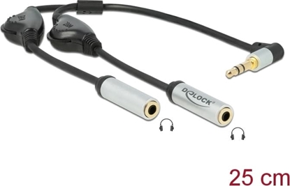 Attēls no Audio adapteris 3.5mm 3pin male > 2x 3pin female, Delock