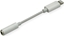 Изображение Audio adapteris Lightning > 3.5mm 4pin, M/F, balts, 13cm, Roline