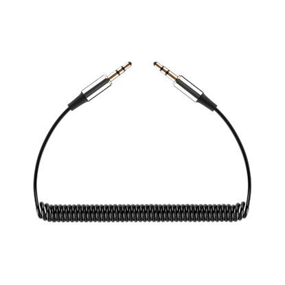 Изображение Audio kabelis mini jack 3.5mm male uz mini jack 3.5mm male | 1m | Spirālveida kabelis | Rebel