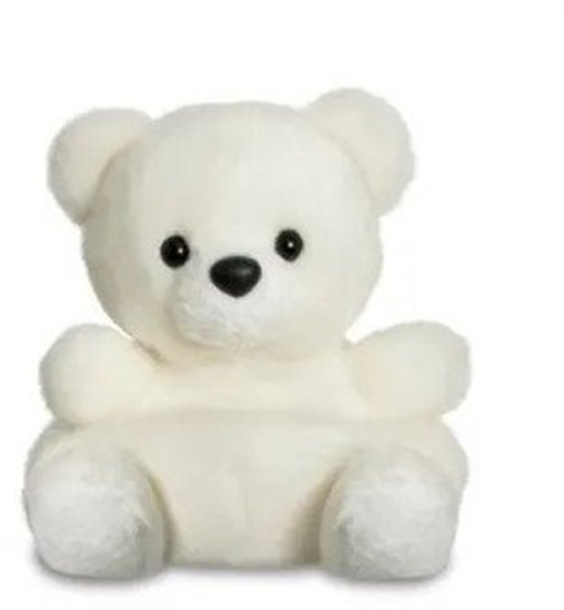 Picture of Wisdom Publications,U.S. AURORA Palm Pals plush toy, Snowy Polar Bear, 12 cm