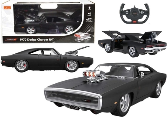 Picture of Auto RC 1:16 Zdalnie Sterowany Dodge Charger R/T Otwierane Elementy Czarny Rastar