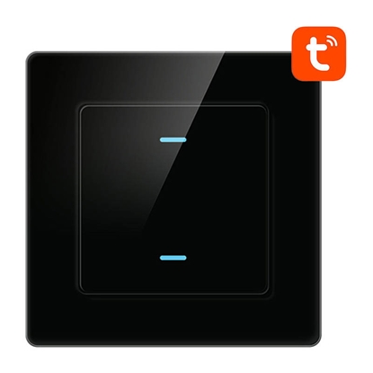 Изображение Avatto Dotykowy Wcznik wiata WiFi Avatto N-TS10-B2 Podwójny TUYA (czarny)