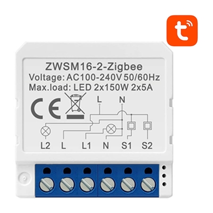 Attēls no Avatto Inteligentny przecznik dopuszkowy ZigBee Avatto ZWSM16-W2 TUYA