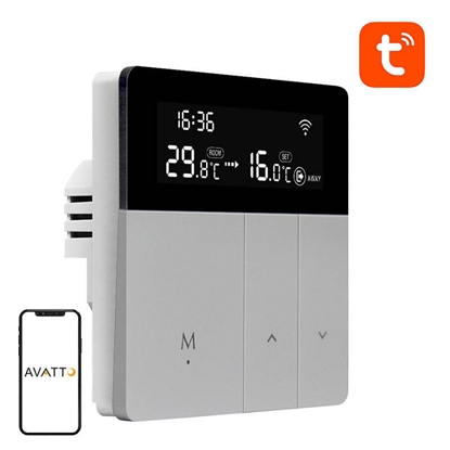 Attēls no Avatto Inteligentny termostat Avatto WT50 podgrzewacz wody 3A WiFi TUYA