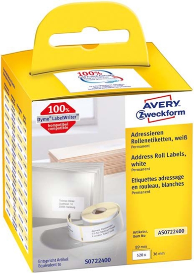 Picture of Avery Zweckform ETYK.ZF UNIWERSAL.NA ROLI 89X36 260 ETY - AS0722400