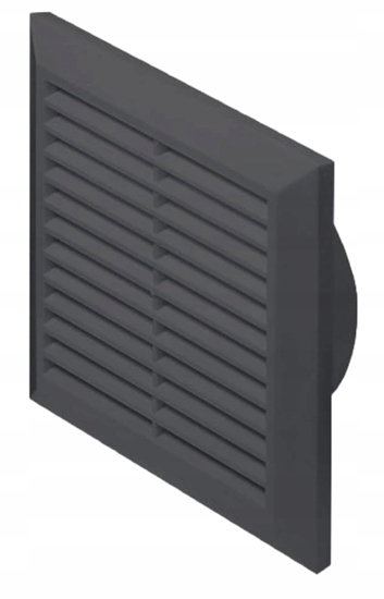 Изображение AWENTA Kratka wentylacyjna Awenta T61GR 140x140mm fi125mm grafitowa