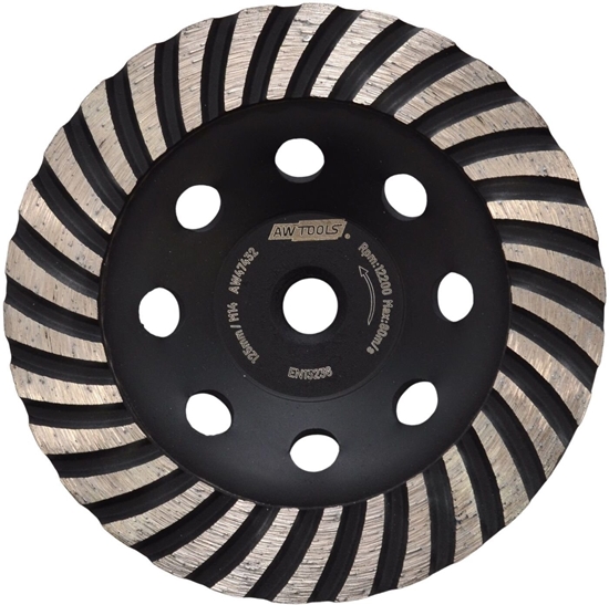Изображение AWTools AWTOOLS TARCZA DIAMENTOWA DO SZLIFOWANIA BETONU TURBO M14 / 125mm