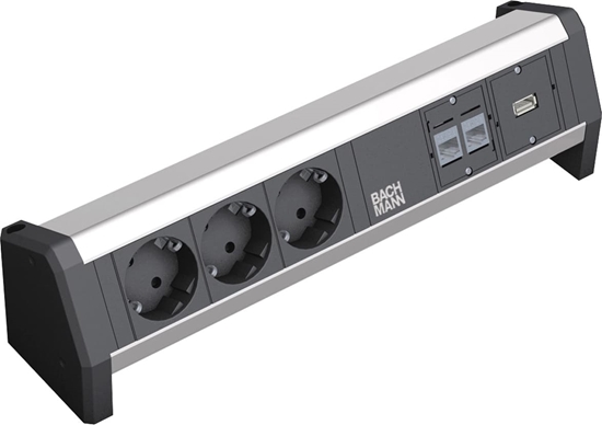 Picture of Bachmann DESK 3x earthing contact, 2x CAT6, 1x USB 3.0