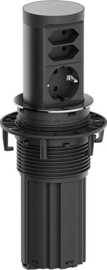 Picture of Bachmann ELEVATOR2 1xCEE7/3 2xEuro, Stainless steel look 2.0 m AEH