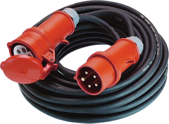 Picture of Bachmann Extension 5G1.5mm² black, 10m, H07RN-F CEE 16A red 400V, 10 m