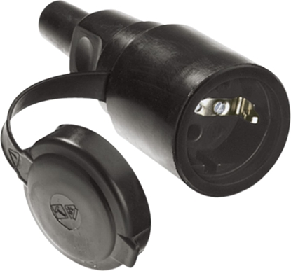 Attēls no Bachmann solid rubber coupling black, with cover IP 44