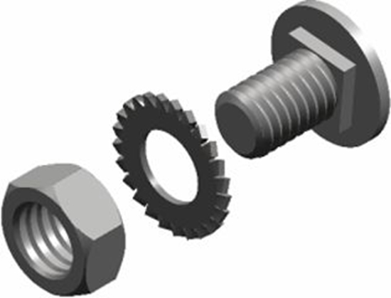 Изображение Baks ruba z bem grzybkowym SGM6X10 komplet 6x10mm 100szt. - 650141