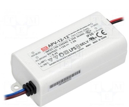 Изображение Barošanas avots: komutācijas režīms | LED | 12W | 12VDC | 1A | 90÷264VAC | IP43