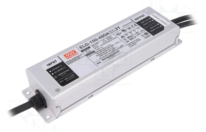 Изображение Barošanas bloks SPS IP67 150W 48V/3,13A CV+CC DALI + PE   ELG-150-48DA-3Y