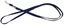 Picture of Barry King Classic smycz adjustable for dog, navy, XS, 10mm/2m