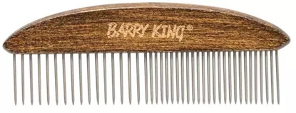 Attēls no Barry King Ekskluzywny grzebie, dla zwierzt, drewno bukowe, stal, 16/26 pinów, wym. 5x14cm