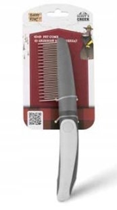 Attēls no Barry King Grzebie dla zwierzt, z rczk, szary, 29 zbów, 5 x 22 cm