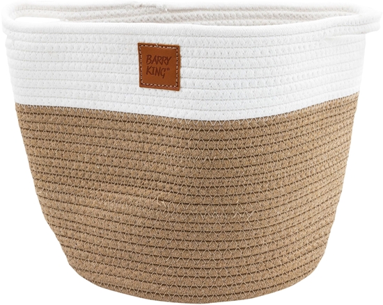 Picture of Barry King Kosz na zabawki, dla psa, biay/ beowy, materia sznurek baweniany, rozmiar 25x25cm