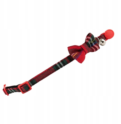 Attēls no Barry King Obroa, dla kota, szkocka krata, 10 mm x 18 - 24 cm, z dzwonkiem i kokard