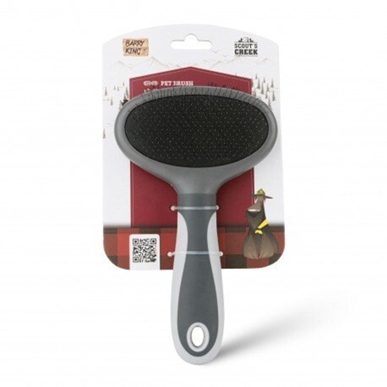 Picture of Barry King Szczotka dla zwierzt, dwustronna, szary, 11,5 x 19 cm