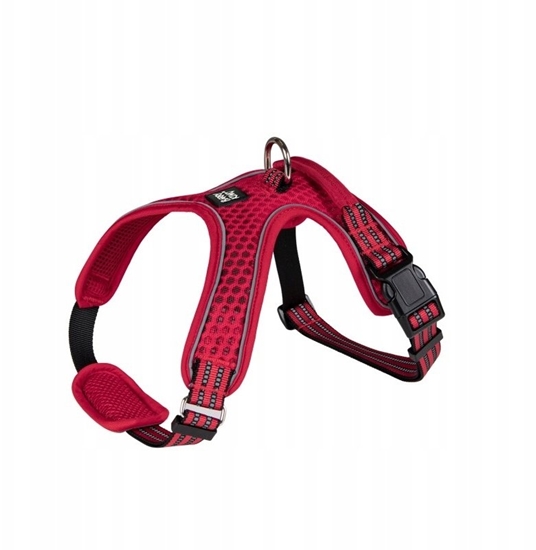 Picture of Barry King Szelki, dla psa, czerwone, odblaskowe, rozmiar S, podkadka pod szyj, ob.szyi 38-49cm/ob.klatki 41-63cm