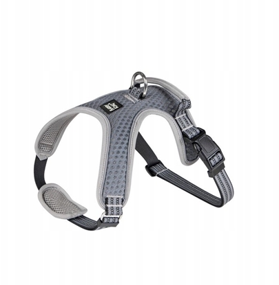 Attēls no Barry King Szelki, dla psa, szare, odblaskowe, rozmiar S, podkadka pod szyj, ob.szyi 38-49cm/ob.klatki 41-63cm