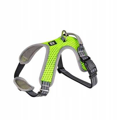 Attēls no Barry King Szelki, dla psa, zielone, odblaskowe, rozmiar XS, podkadka pod szyj, ob.szyi 31-41cm/ob.klatki 32-50cm