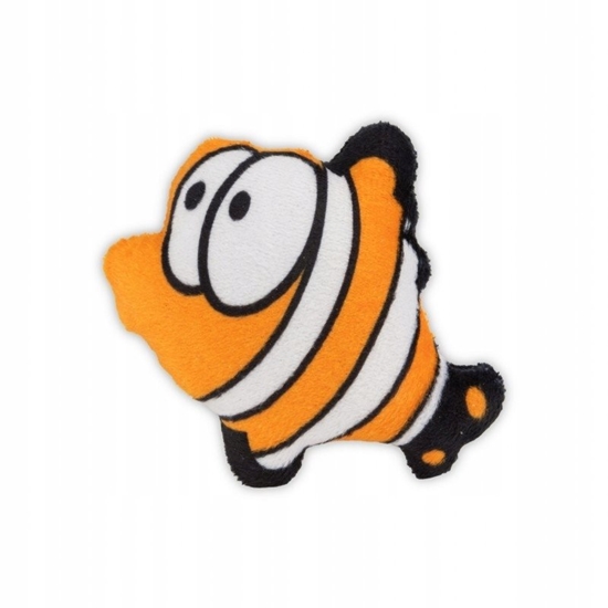 Изображение Barry King Zabawka, dla kota, pomaraczowo-biaa ryba, pluszowa, 9,5 cm