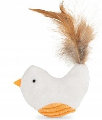 Attēls no Barry King Zabawka, dla kota, ptak, pluszowy, 8 cm, z piórkiem