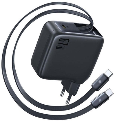 Picture of Baseus EnerCore CJ21 Charger Retractable 3C 67W EU, Black