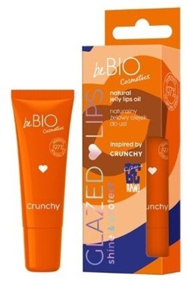 Picture of BeBio BE BIO*_Glazed Lips Shine & Protect Natural Jelly Lips Oil elowy olejek do ust Crunchy 10ml