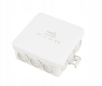 Attēls no Bemko Puszka Instalacyjna natynkowa 85x85x36.5MM IP55 12P JASNOSZARA