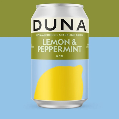Picture of Bezalkoholisks dzirkstošs dzēriens DUNA Lemon Peppermint, bundžā, 0.33l (DEP)